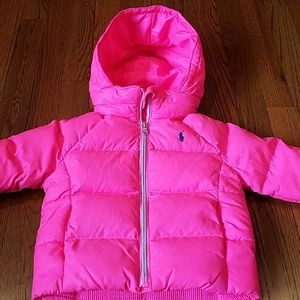 Ralph Lauren Baby Pink Bubble Jacket.